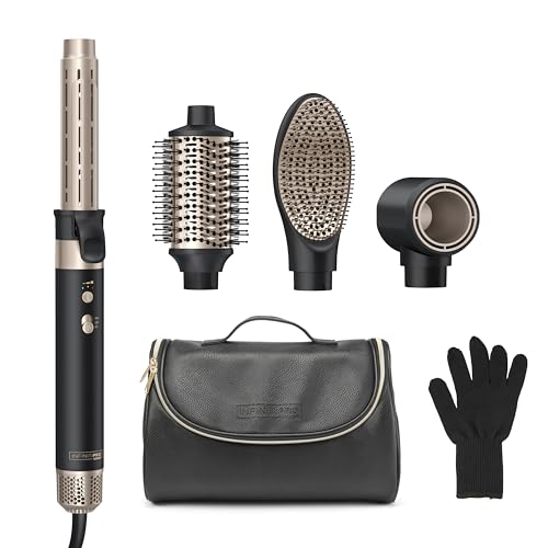 Infiniti PRO CONAIR Wet-to-Dry Styling Wand, Multi Hair Styling Tool for Curls, Waves, Blowouts, and Volume, 4 Attachments & Storage Bag, Amazon Exclusive, Black