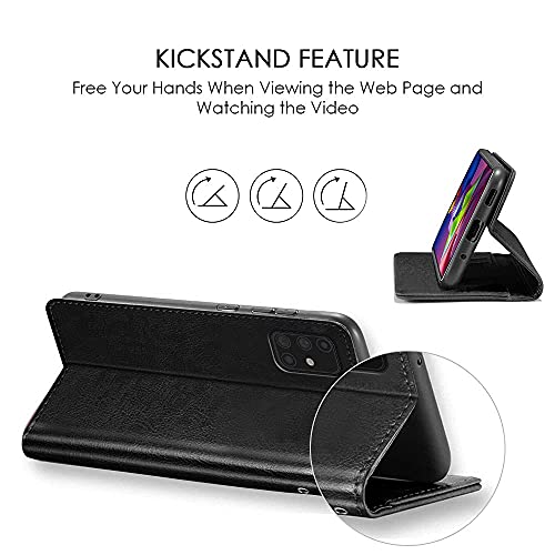 Image of WOW IMAGINE Shock Proof Flip Cover Back Case Cover for Xiaomi Mi Redmi 10 Prime (Flexible | Leather Finish | Card Pockets Wallet & Stand | Black)