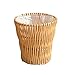 BLLYAYR Wewnętrzne kosze na śmieci vintage kolor rattanowy kosz na śmieci cylindryczny bez pokrywanego kosza na śmieci papier toaletowy wiklinowy plecione wiadro do przechowywania czyste ręcznie tkane pojemniki na śmieci (Kolor: C)