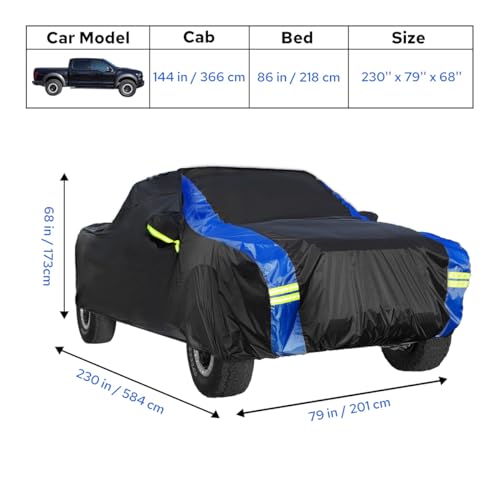 Image of Avecrew All Weather Truck Cover - Waterproof, Rain, Snow, UV & Dust Protection (210 inch-230 inch)