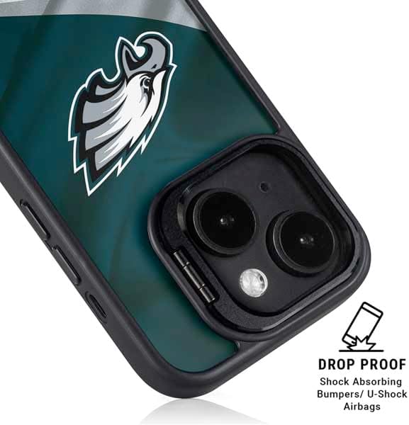 Skinit Kickstand Phone Case Compatible with iPhone 13 - Officially Licensed NFL Philadelphia Eagles Design