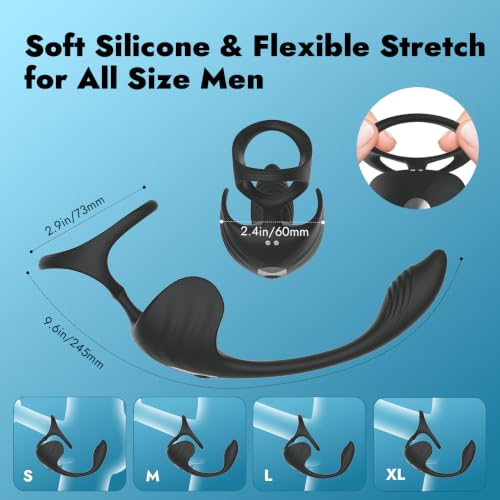 Prostate Massager, Vibrating Cock Ring, Testicle Vibrator, Adult Sex Toys - Image 4