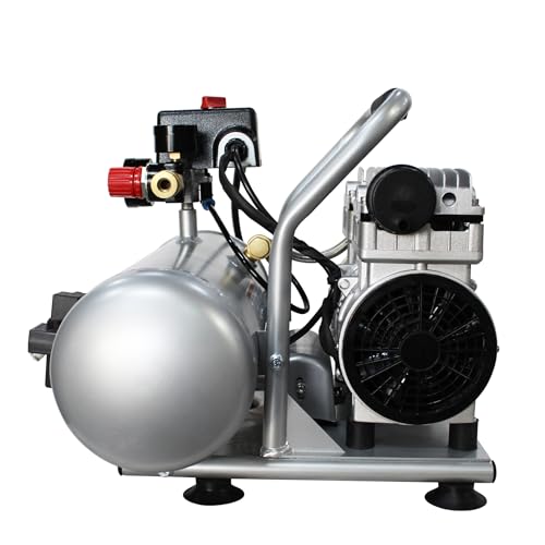 Image of 2010ALFCAD Ultra Quiet & Oil-Free 1.0 Hp 2.0 Gal. Aluminum Tank Air Compressor