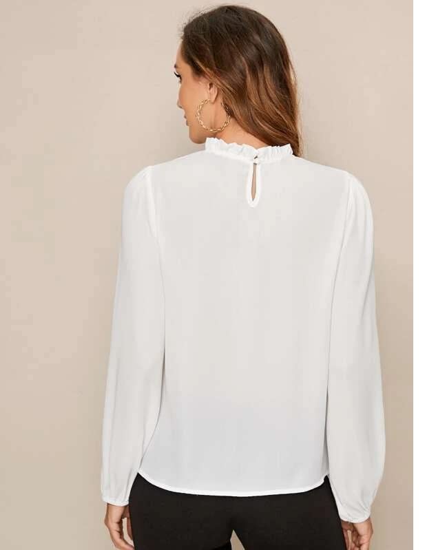Image of FNOCKS Women's Plain Round Neck Long Sleeve Slip On Cotton Top