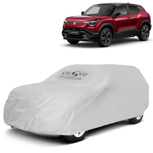 Image of KINGSWAY e Vitara Car Body Cover Dustproof for (Year 2025 Onwards) All Model, Compatible with Maruti Suzuki e Vitara Car Cover, Comes with Bird Droppings, Scratch, UV and Paint Protection