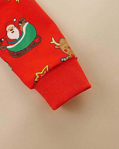 Image of AIWUHE Toddler Cotton Sweatshirt Boys Girls Pullover Long Sleeve Tops 2-6Y