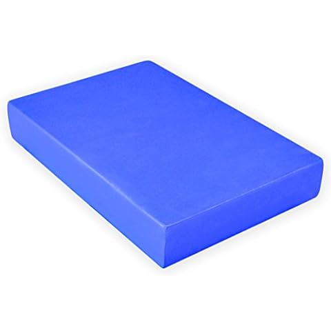 YogaAccessories 2'' Foam Yoga Brick - Blue Cover