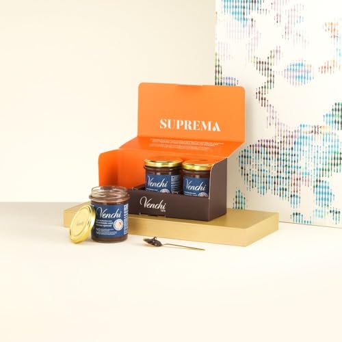 Venchi – Set Streichcreme NO Added Sugar – Set aus 3 Gläsern – Mit Piemont-Haselnüssen, 600 g – KEINE künstlichen Süßstoffe – Glutenfrei