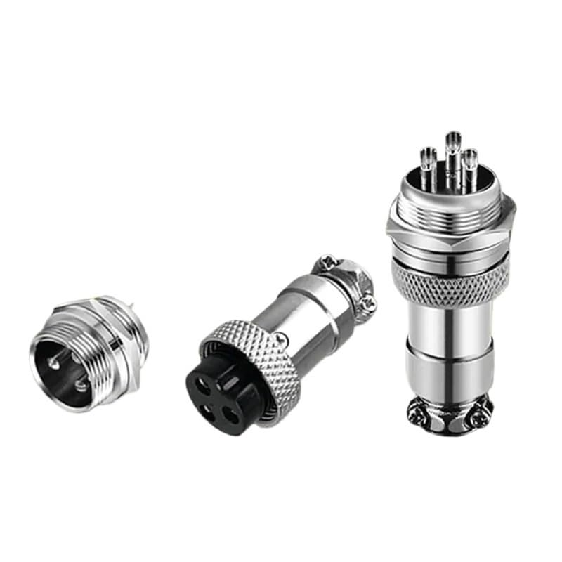 Set de 5 conectores circulares GX12-5P macho miniatura 2