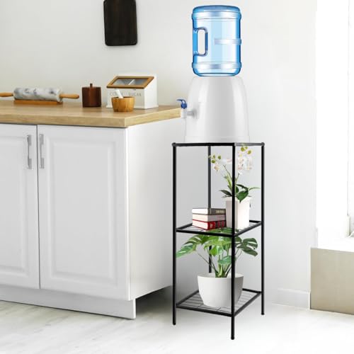 Image of ecofynd 3 Tier Water Dispenser Stand, Heavy Duty Water Cooler Storage Rack, 20 Litre Metal Bottle Holder for Home & Kitchen, Office, School, Hospitals, Restaurants(BS-PS037)