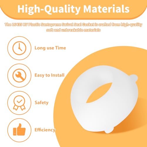 Image of 12 Pcs 16435 Plastic Santoprene Swivel Seal, 1 /2 inch PEX Swivel Cone Washer RV Water Line Gasket for PEX Fittings or Valves, Perfect Fix Leakage Issues in The RV