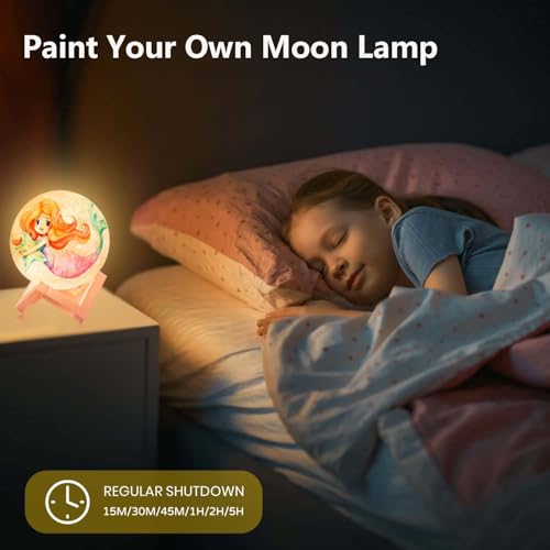 image for HOLA Paint Your Own Moon Lamp Kit, 2025 Updated USB Rechargeable, DIY 