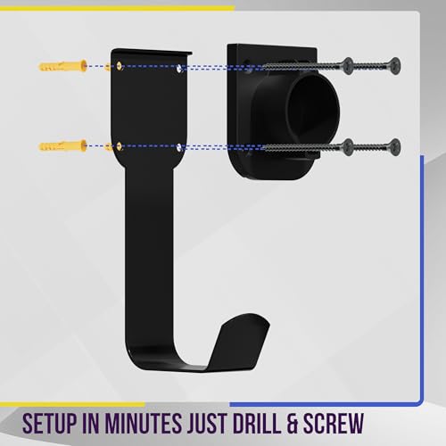 Image of ENERLITES J1772 EV Charger Holder Wall Mount, Heavy-Duty Steel