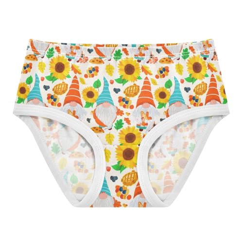 Joisal Cute Gnomes Sunflowers Yellow Toddlers Underwear Floral 2t Cotton Girl Panties Cute Durable Briefs Girls Undies