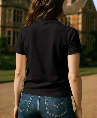 Andrew Scott Women's Golf Polo Shirts | Ultra Soft Quick Dry V Neck Button Collar Tops| Multi Packs & Colors3