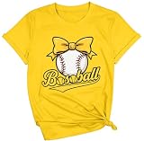 YHHR Baseball Shirt Family Matching Outfits Game Day Baseball Fan Shirt Ballgame Team Fan Tees Family Summer Casual Tops
