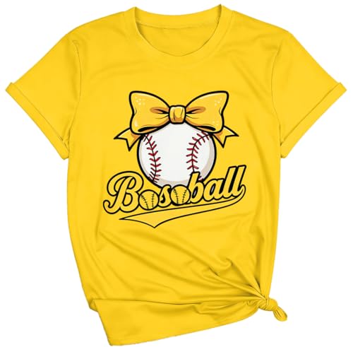 YHHR Baseball Shirt Family Matching Outfits Game Day Baseball Fan Shirt Ballgame Team Fan Tees Family Summer Casual Tops