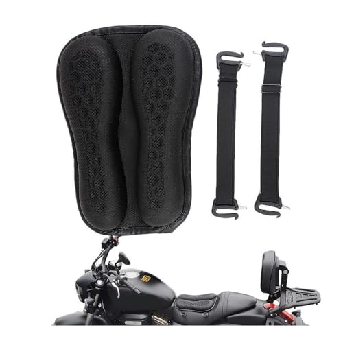Cojín de asiento con diseño de panal para rutas largas de moto
