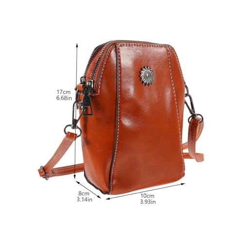 PartyKindom Firm Pu Material Crossbody Phone Purse Mini Bag for Women Purse Cellphone Pouch Zipper2