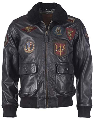 Top Gun Herren Lederjacke Tgj1001 Black,L