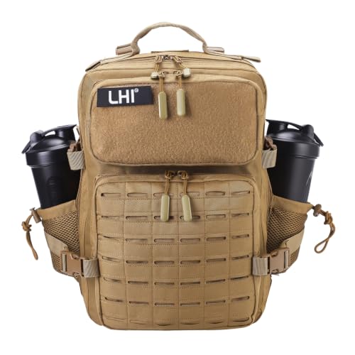 Image of LHI Tactical Military Backpack for Men 25L /45L Large Molle Army Assault Pack 3 Day Hiking Rucksack With Bottle Holder