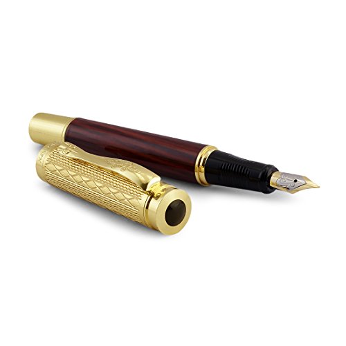 Image of HAYMAN 24 CT Gold Plated Fountain Pen With Box (P-63)
