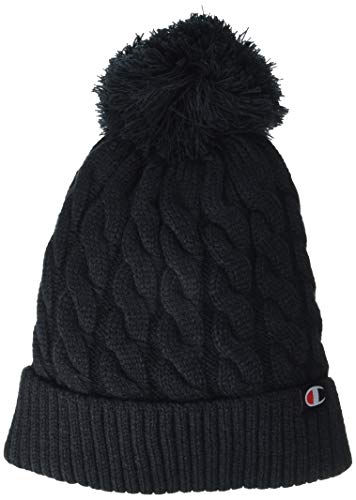 Champion Women's Cable Pom Beanie, Black, One Size