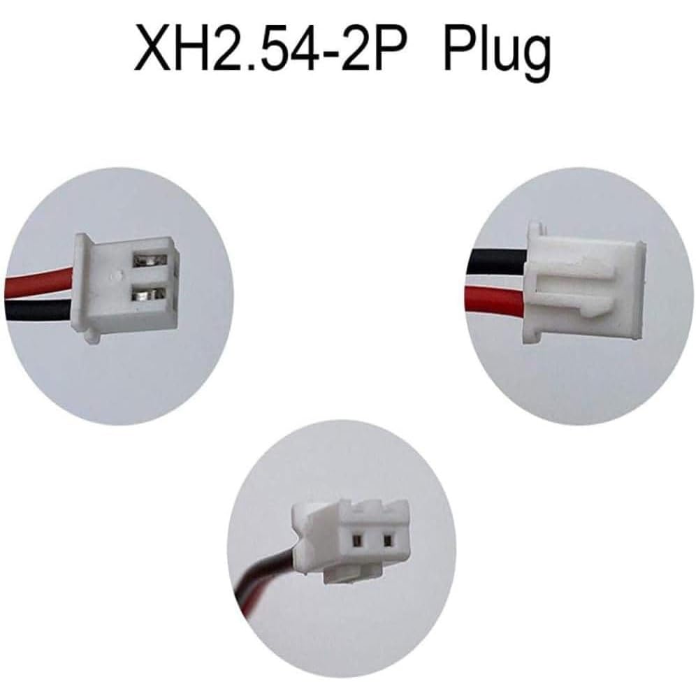 Batterie rechargeable lithium-ion 3,7 V, 2P 18650, avec prise XH2.54 pour mégaphone, haut-parleur, lampe de poche, banque d'énergie