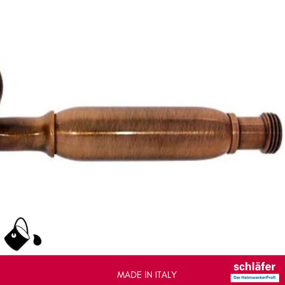 Schläfer 81132110 | Soffione Doccia Anticalcare, Doccino per Doccia Universale Stile Retrò, Cornetta Doccia, Telefono per Doccia, Finitura Rame Antico