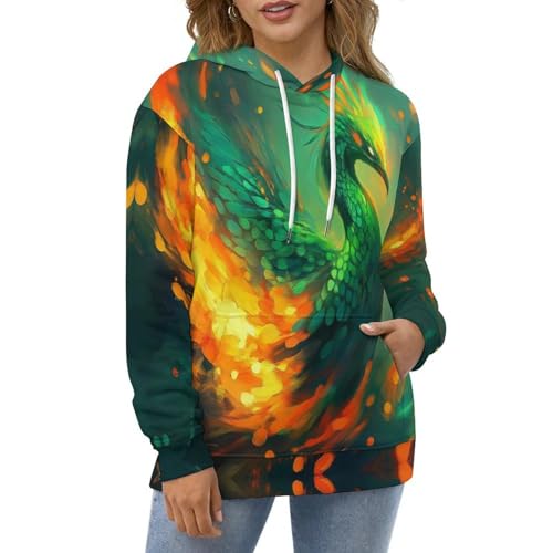Pull Phénix imprimé 3D sweat à capuche pour vos sorties et soirées chill - 2