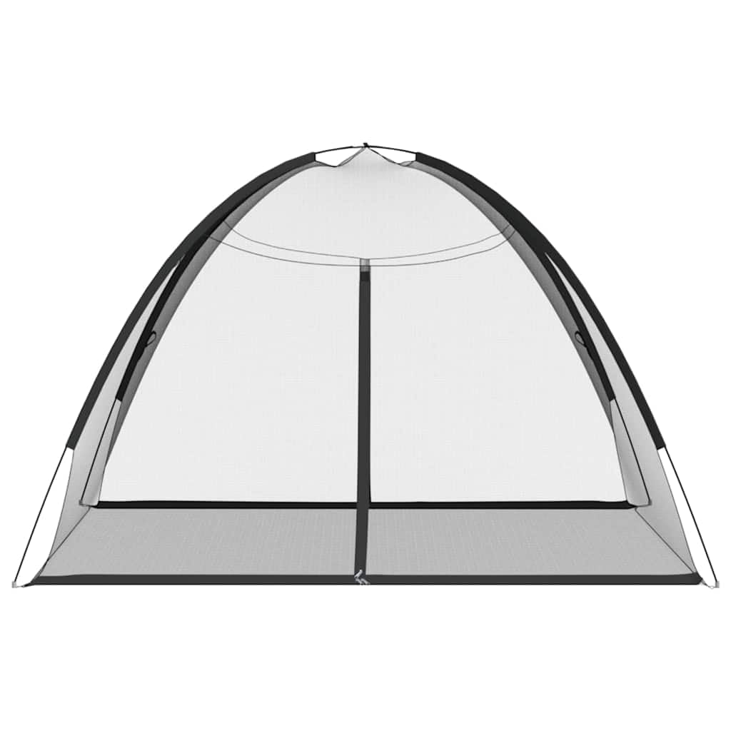 vidaXL Moskito-Netzzelt Mongolisch 220 Schwarz 200x200x135 cm, Moskito Netz, tragbares Moskitonetz, Moskitozelt
