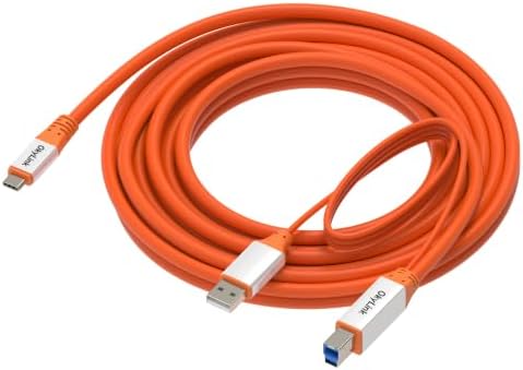 OkyLink Active USB 3.2 Gen 2 Type-C to B Printer MIDI Cable 10Gbps, 15ft - 5