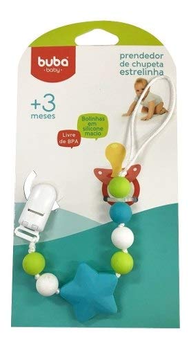 Prendedor Estrelinha de Silicone Menino - Buba Baby