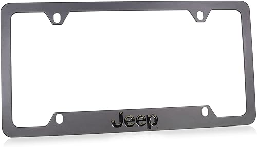 Miniatura 7 de JEEP Marco de matrícula  metal oscurecido grabado