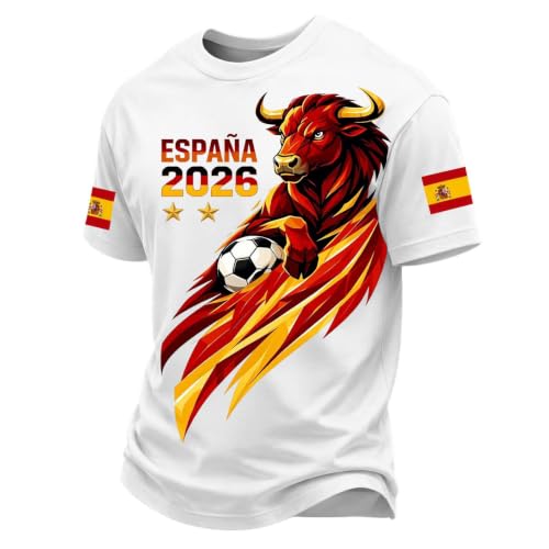 Camiseta España Conmemorativa campeón España Celebrar Segunda Estrella Historia del fútbol Camisetas Manga Corta Hombre 2026 Celebración