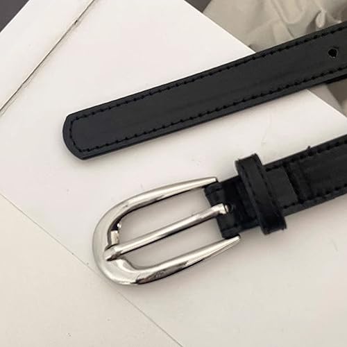 Womens Leathers Belts For Jeans Dresses Fashion Silver Buckle Ladies Belt Jeans Thin Belt Students Waistband4