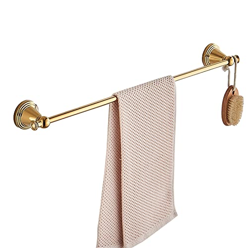 Porte-serviettes de bain en acier inoxydable doré 60cm avec vis