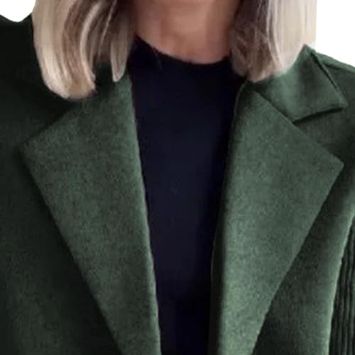 Women's Lapel Button Knitted Patchwork Sleeve Casual Coat Cropped Sweater Blazer Patchwork Jacket Business Work Coats3