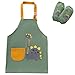 SUNNEKO Kochschürze Kinder Schürzen Kind mit Tasche Wasserdicht Jungen Mädchen Verstellbare Küchenschürze Basteln Bemalen Backen Kochen Malschürze Kunstkittel Arbeitsschürze Painting Bastelschürze
