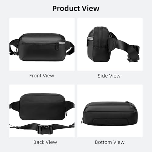 Image of Golden Wolf Chest Bag for Men 2L Sling Bag for Mobile Phone Passport Crossbody Bags Sleek Side Bag Water-Resistant Fanny Pack for Office Casual Daily Use