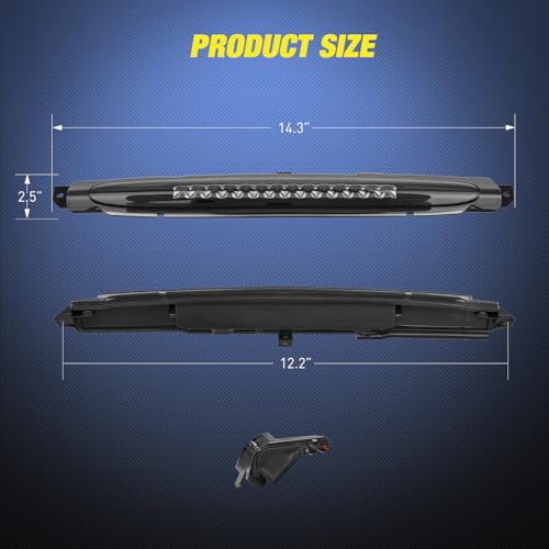 Image of Nilight Third Brake Light Tail High Mount 3rd Stop Cargo Reverse Lights Smoked Lens for Chevy Trailblazer and GMC Envoy 2002-2009 Buick Rainier 2004-2007 Isuzu Ascender 2003-2008 Rear Center Cab Lamp