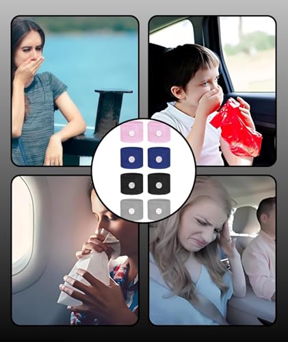 Image of Anti-Nausea Wristband for Anxiety, Travel, Sea, Car, Air Sickness Reliefs Handband with Pair (pack of-4)