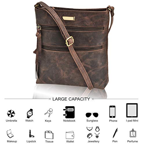 Estalon Real Leather Crossbody Bag For Women - Women's Shoulder Sling Handbags Medium Purses Soft Crossover Purse Christmas Gift #TOP1