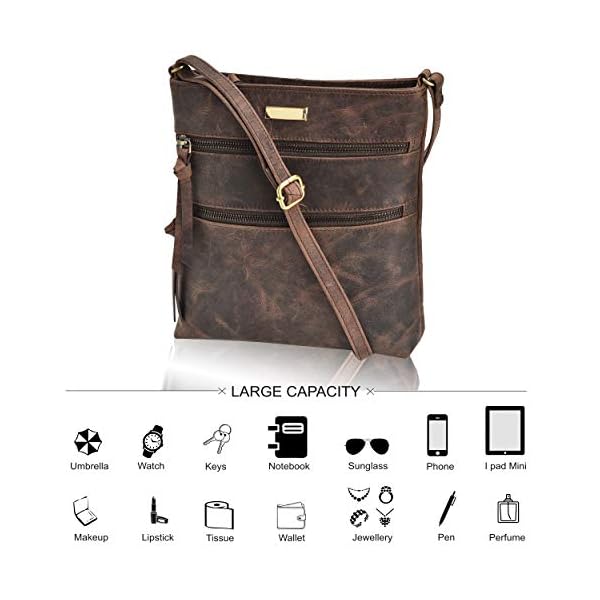Brown Cross Body Bags For Woman | Long Strap | Stylish Cross Over Purse | Sling Bags For Her | Trendy | Gift For Her