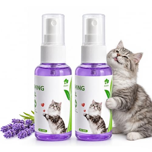 EcoGo Cat Calming Pheromone Solutions – Diffuser Kit & Spray Options (Calming Spray – 2 Bottles)