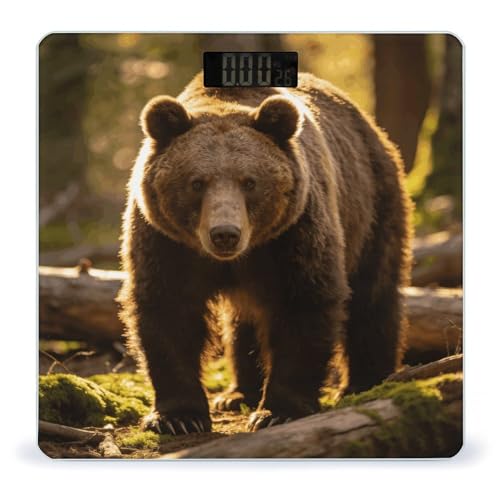 Báscula Digital de Baño con Pantalla LED Clara y Plataforma de Vidrio Templado miniatura 1