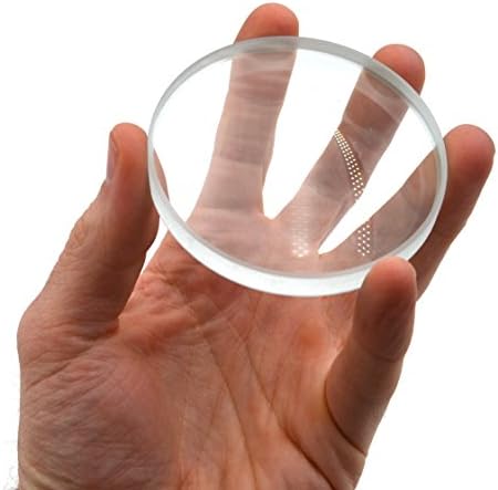 Eisco Optical Glass Concave Lens, 200mm Focal Length, Top Spinning Base, 3"
