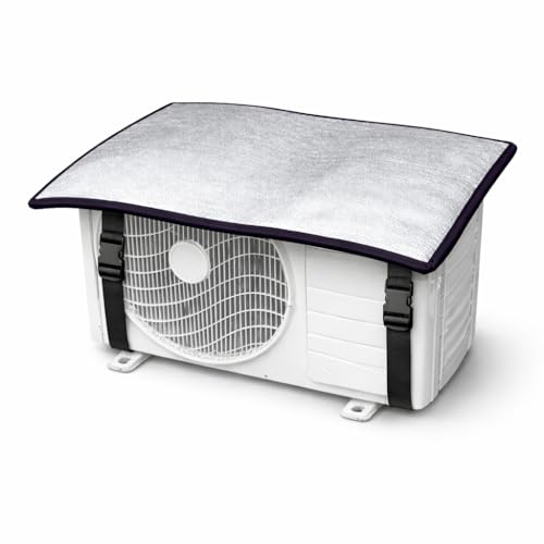 Image of Ac Outdoor Unit Cover for 1.5 Ton Split AC - 18MM Triple Layer Heat & Waterproof Protection | Heavy Duty Reflective Sun Shield Top Cover | Prevents Overheating, Rust & Rain Damage (36x24 Inch)