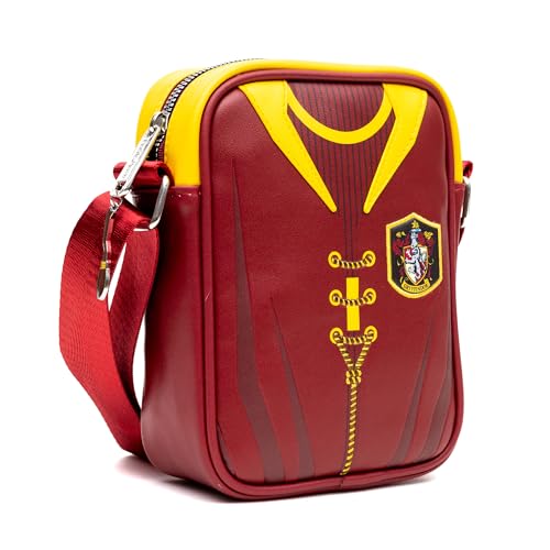 The Wizarding World of Harry Potter Vegan Leather Crossbody Bag with Adjustable Straps, Hogwarts Gryffindor Quidditch Uniform2