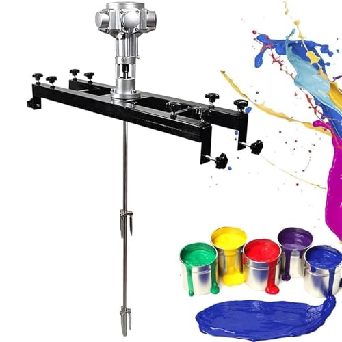 TGBHM 1000L Pneumatic Agitator-Paint Mixer-Tank Mixer Machine- RPM: 0-2500rpmIndustrial Liquid Mixer Mixing Tool-Retractable Fixing knobfor Ink Dissolver Agitator,Black